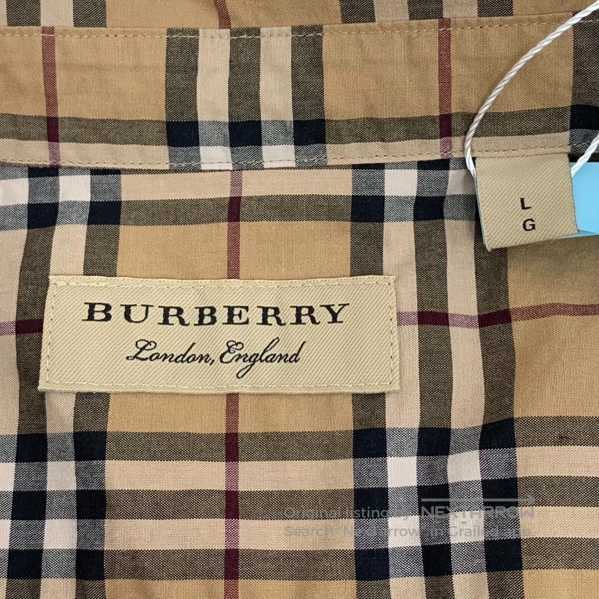 Burberry Burberry Brown Classic Plaid Design Cotton Lapel Single-Br Size US L / EU 52-54 / 3 - 5 Thumbnail
