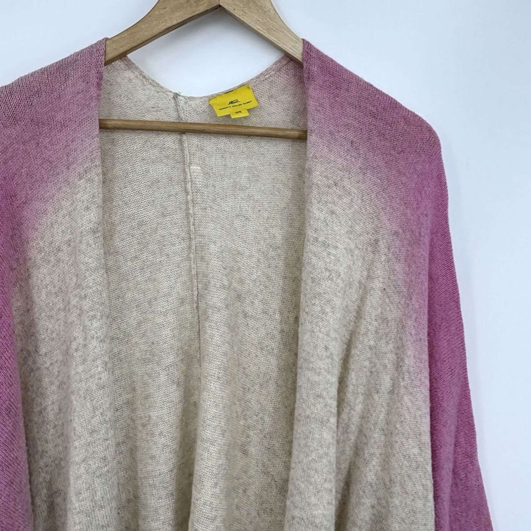 Vintage Roberta Roller Rabbit Pink Cashmere Sweater One Size Poncho Luxury Pullover Size ONE SIZE - 3 Thumbnail