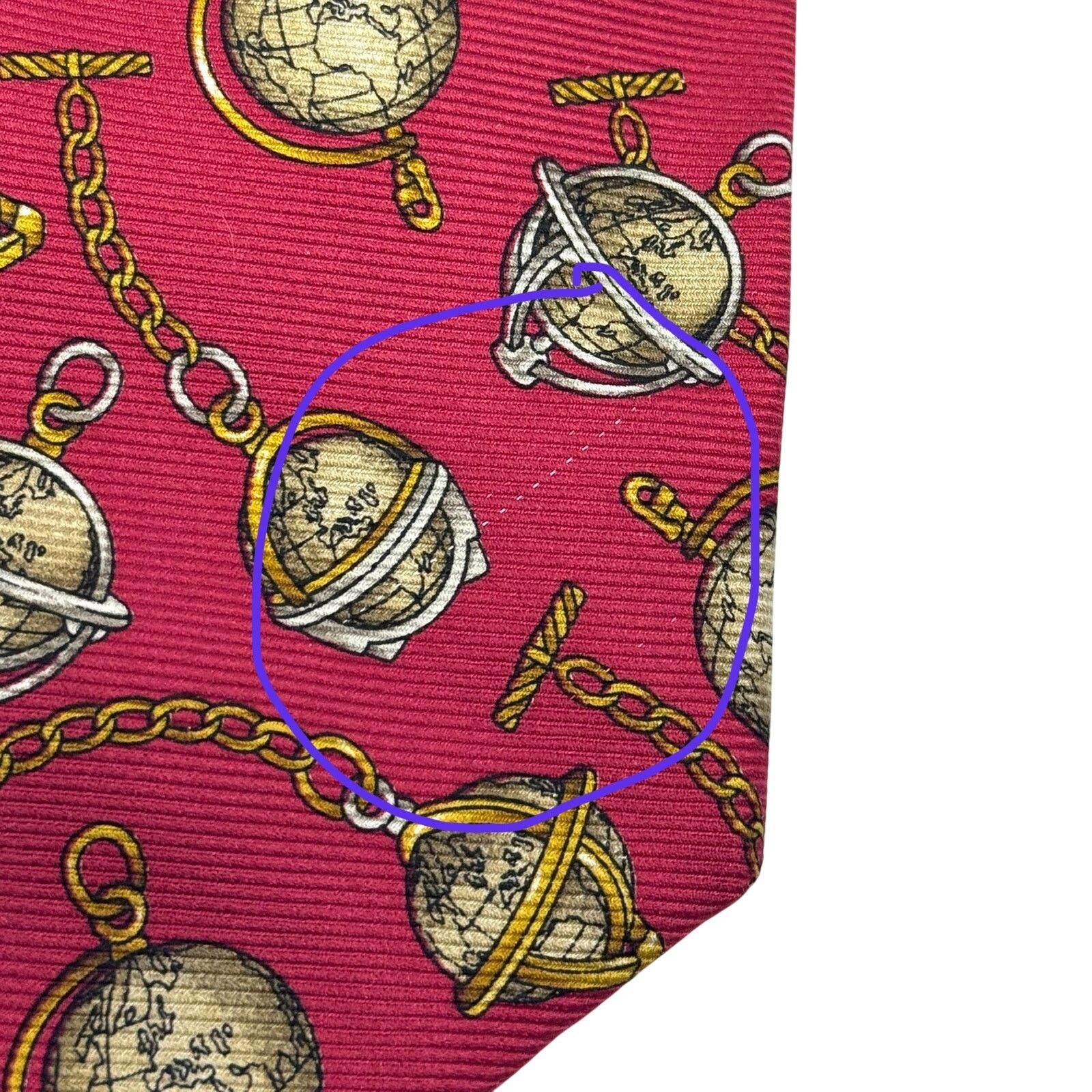 Chanel Chanel Globe Pattern Tie Size ONE SIZE - 11 Thumbnail