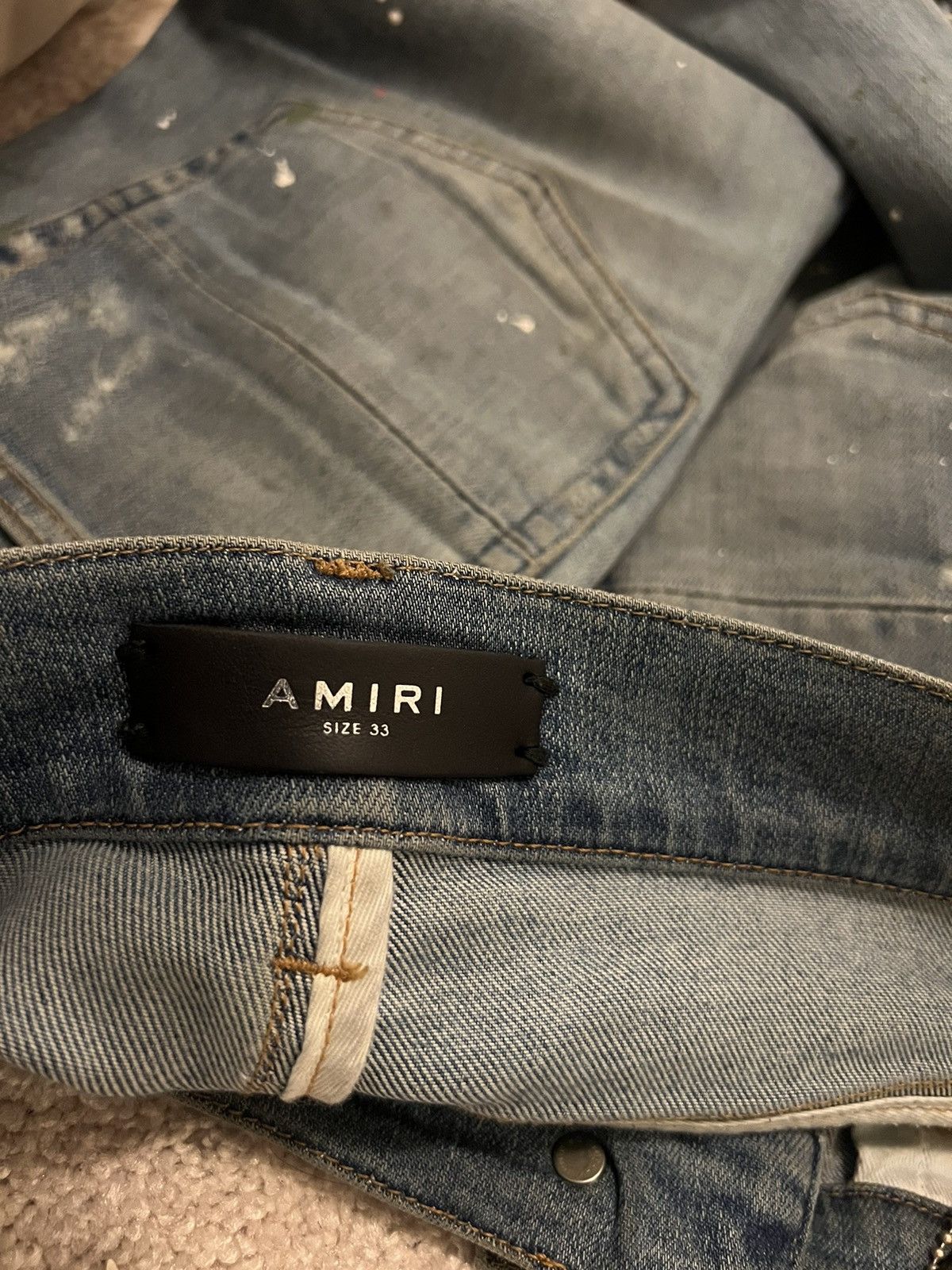 Amiri Amiri “Bird Art Crane Patch” Blue Denim Size US 33 - 16 Thumbnail