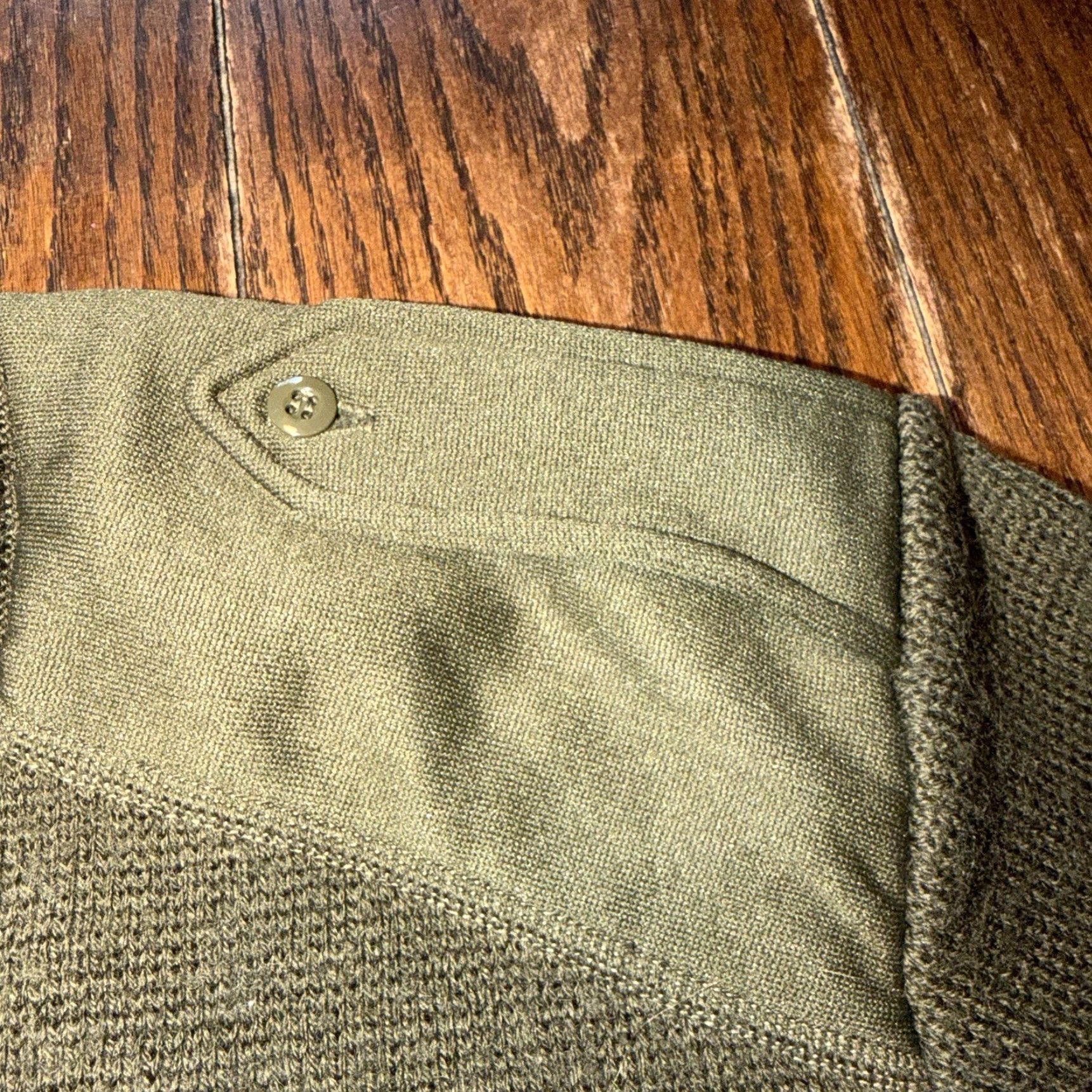 Saint James VINTAGE Saint James Military Sweater Wool Shoulder Elbow Patches Patron 24”by24” Pullover Crew Neck Green Mens L Regular Size US L / EU 52-54 / 3 - 3 Thumbnail