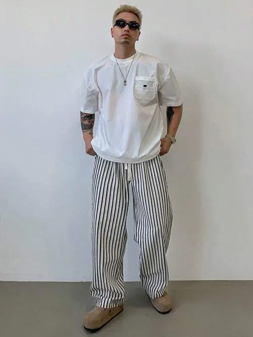 Other Stripe pyjama Vintage Straight Sweatpants Size US 32 / EU 48 - 3 Thumbnail