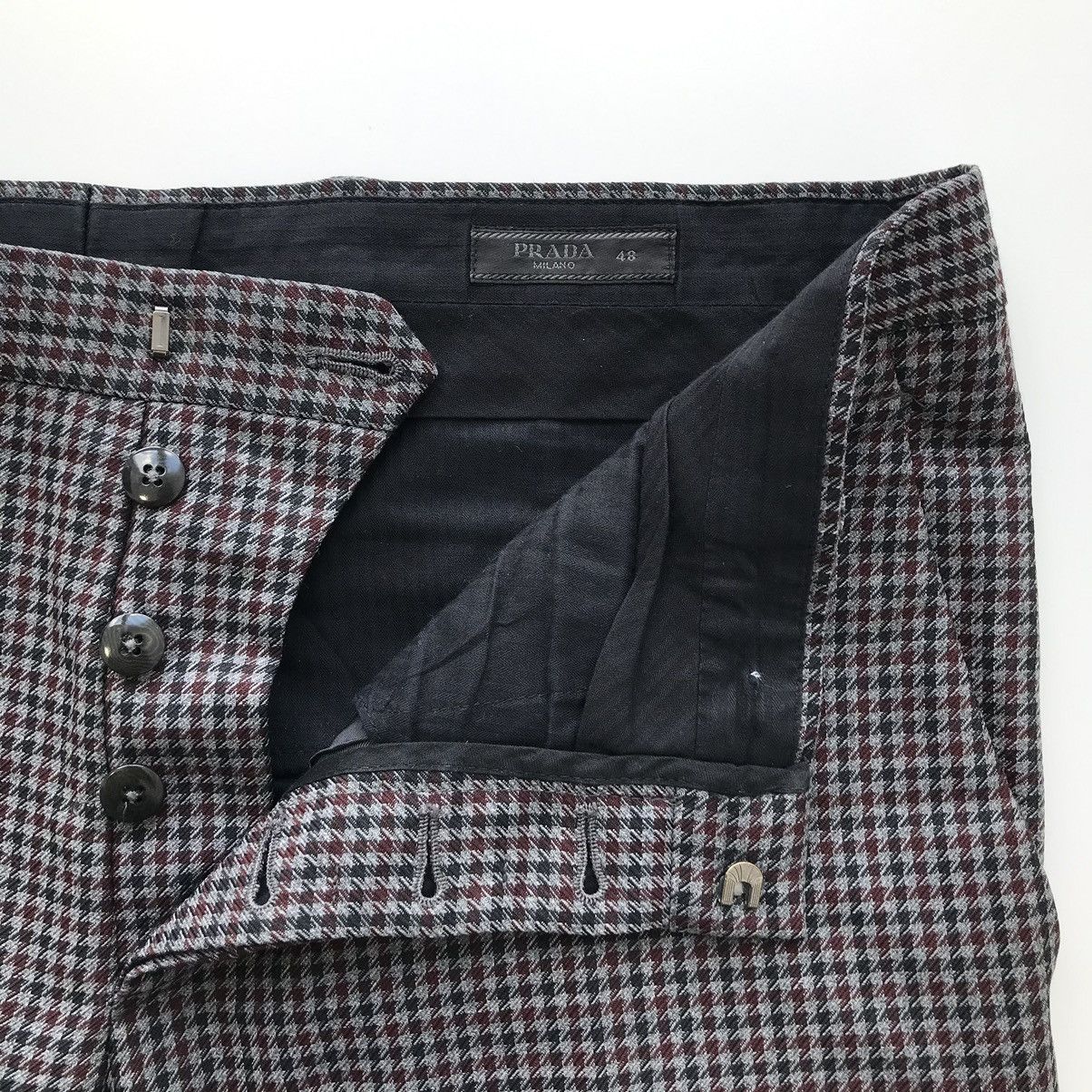 Prada Wool Houndstooth Pants FW13 Size US 31 - 8 Thumbnail