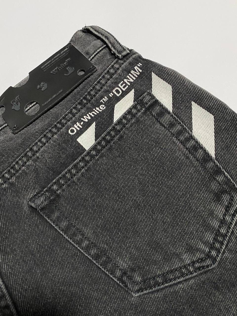 Off-White ☑️Off-White Diagonal Print Slim Fit Jeans Size US 29 - 11 Thumbnail