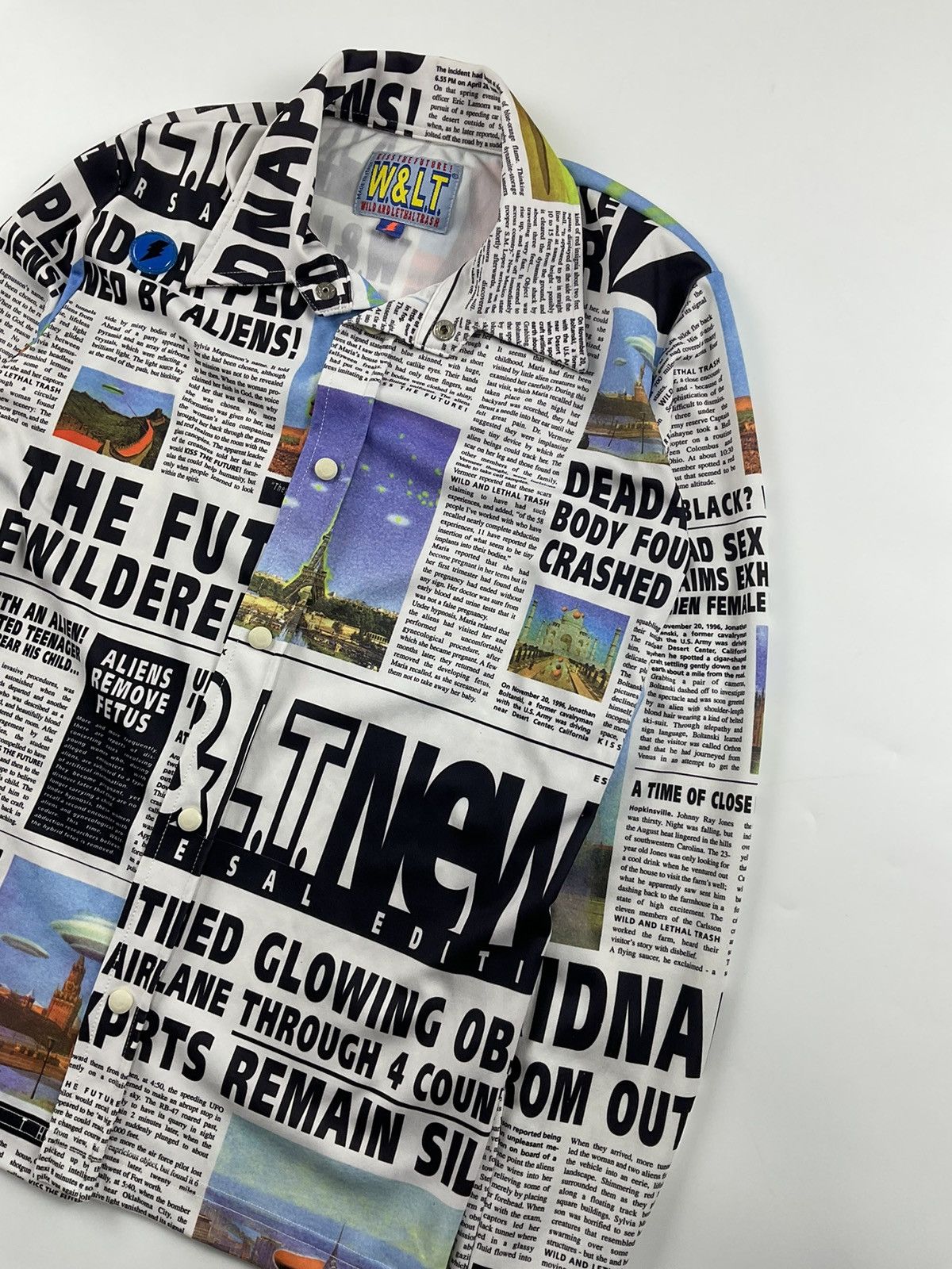 Walter Van Beirendonck Walter Van Beirendonck S/S97 "Alien Newspaper Article" Shirt Size US S / EU 44-46 / 1 - 7 Thumbnail