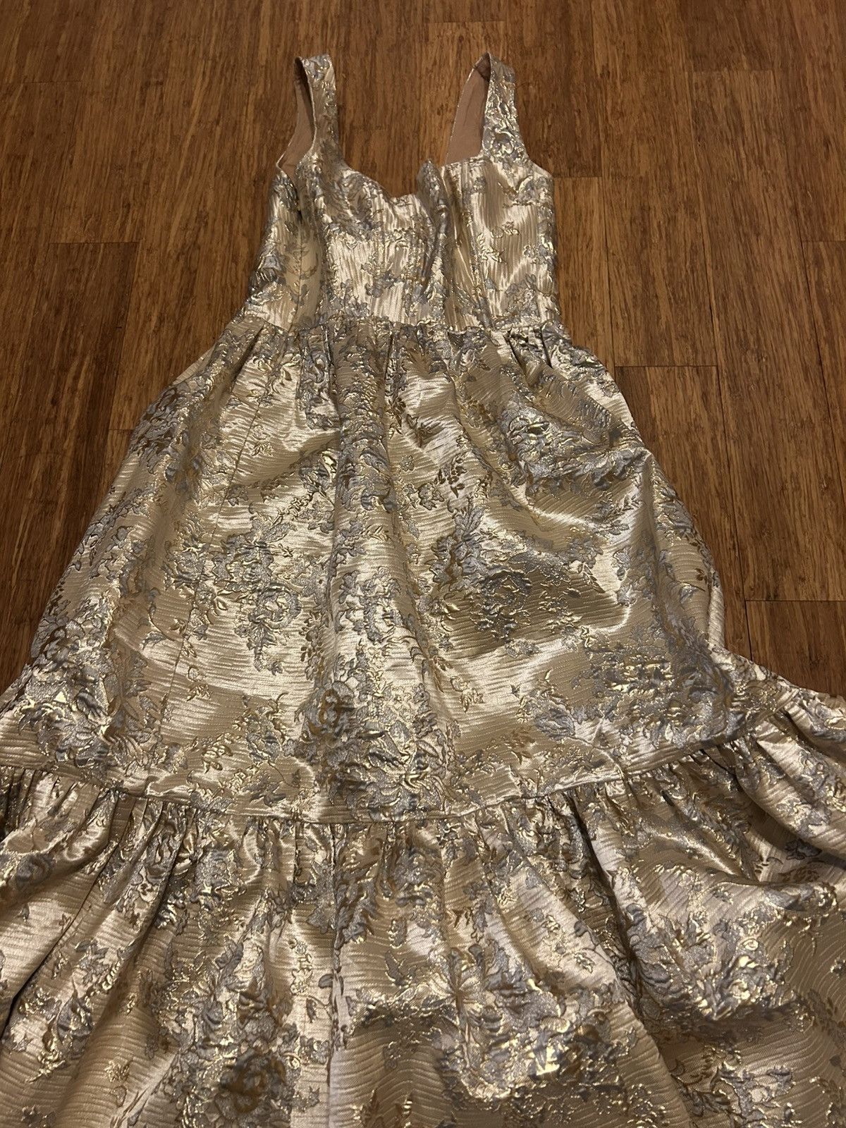 Other Yingtong Gold Maxi Dress Wedding Gown/Bridesmaid Gown Size ONE SIZE - 4 Thumbnail