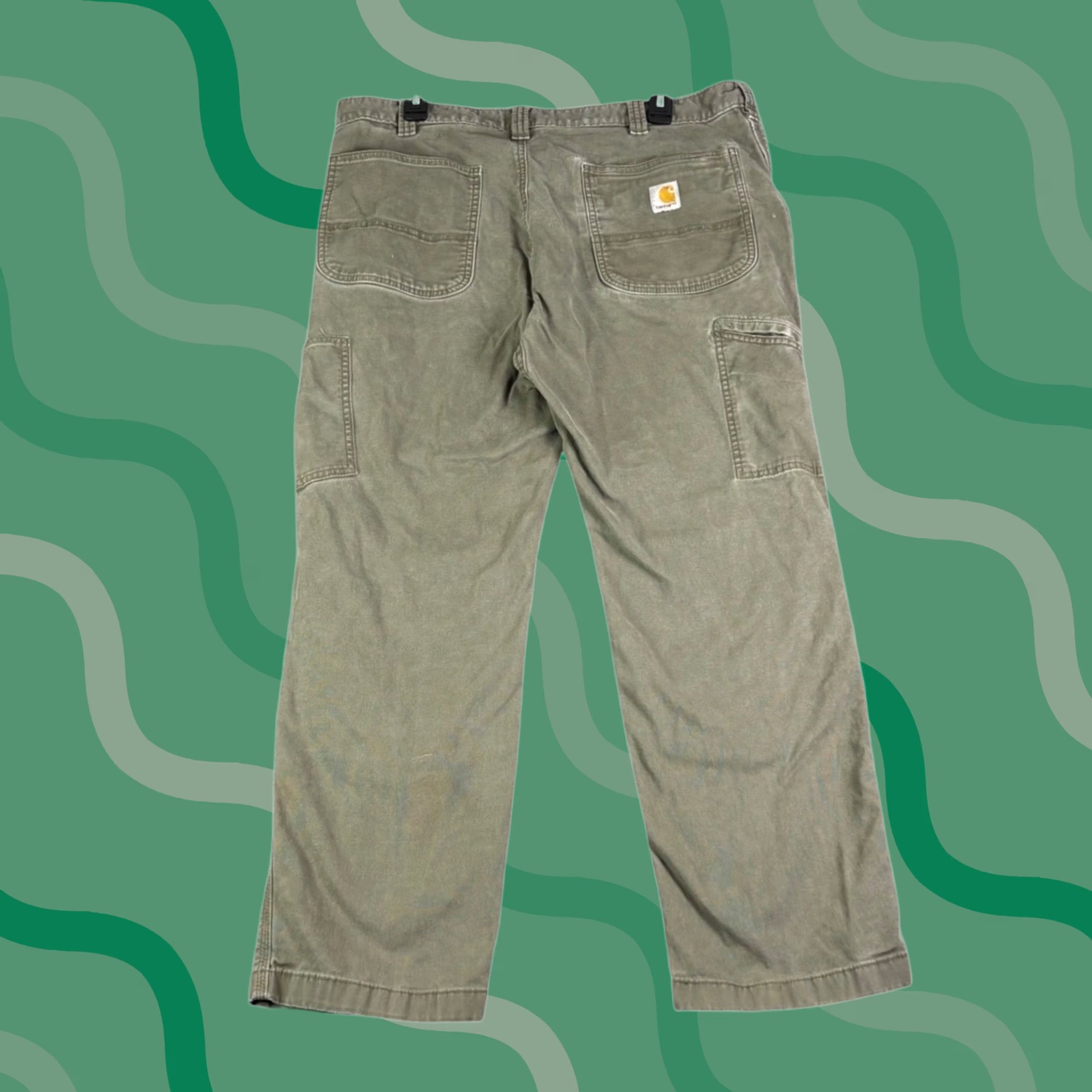 Carhartt Carhartt Mens Relaxed Fit Double Front Work Pants Olive Green 38x30 Carpenter Size US 38 / EU 54 - 1 Thumbnail