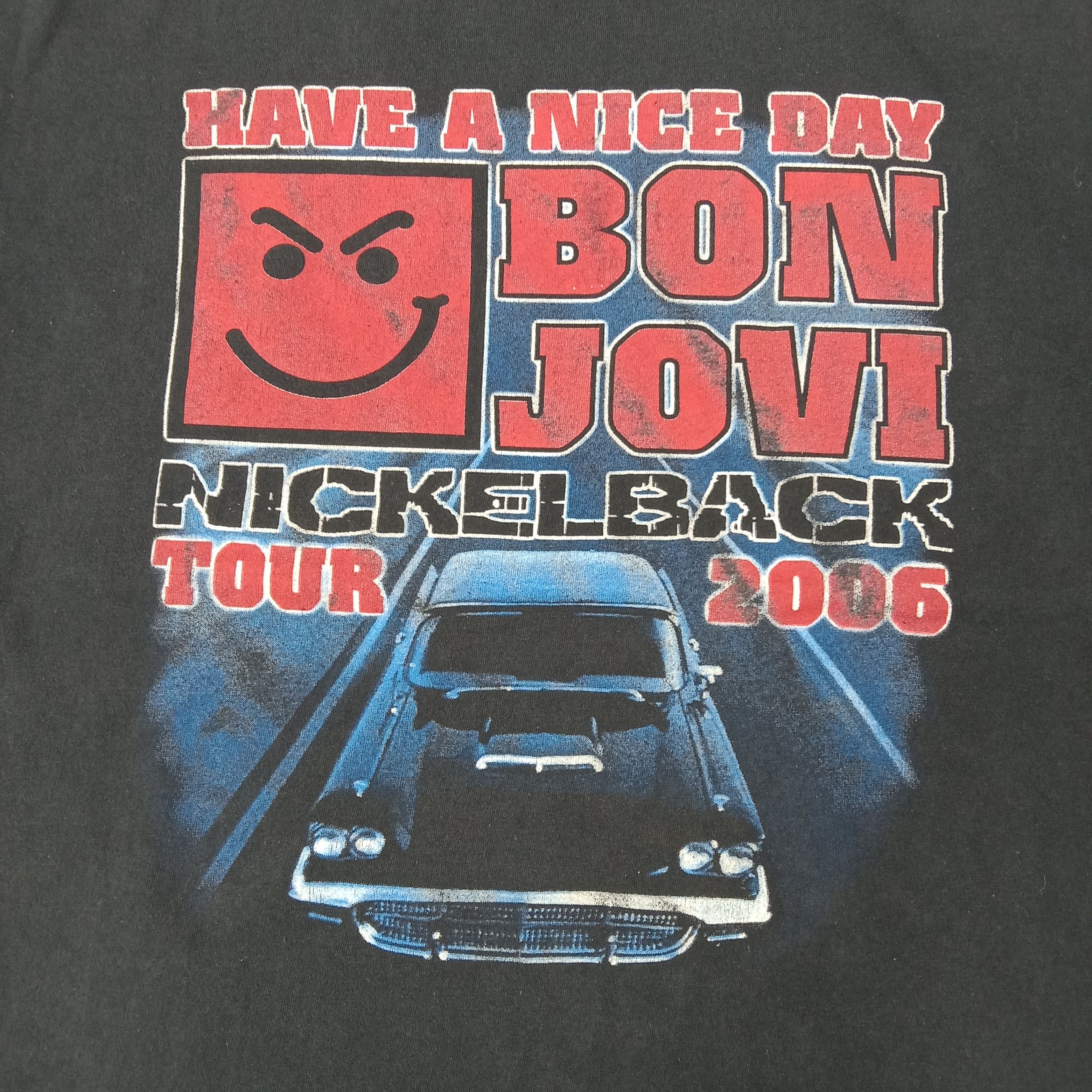 Band Tees Bon Jovi Nickelback Band Tour Tshirt C259N71 Size US L / EU 52-54 / 3 - 4 Thumbnail