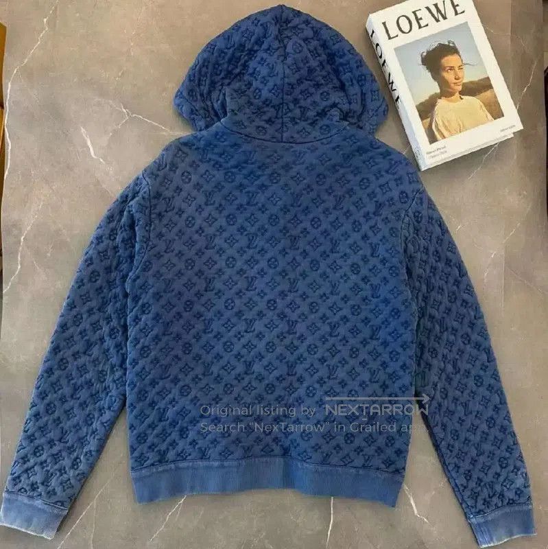 Louis Vuitton Louis Vuitton Blue Cotton Blend Men's Hoodie . Size US M / EU 48-50 / 2 - 2 Thumbnail