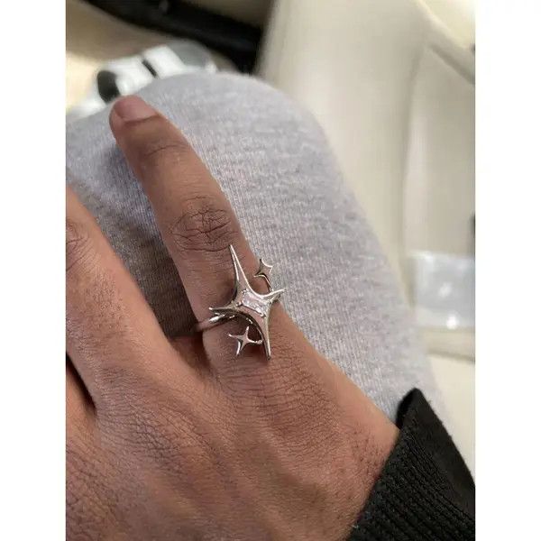 Other Abstract Star Crystal Ring Size ONE SIZE - 8 Thumbnail