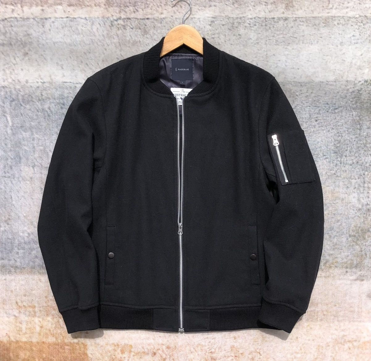 RAGEBLUE Rageblue Australian Merino Wool Ma-1 Blouson Bomber Jacket Size US L / EU 52-54 / 3 - 1 Thumbnail