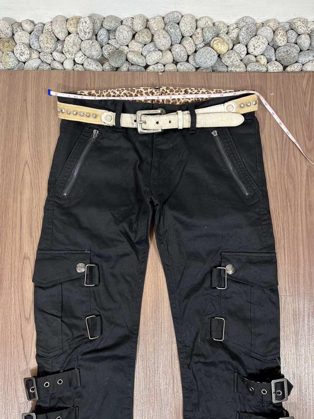 If Six Was Nine × Japanese Brand Berning Sho Leopard Strap Bondage Pants Size US 31 - 11 Thumbnail