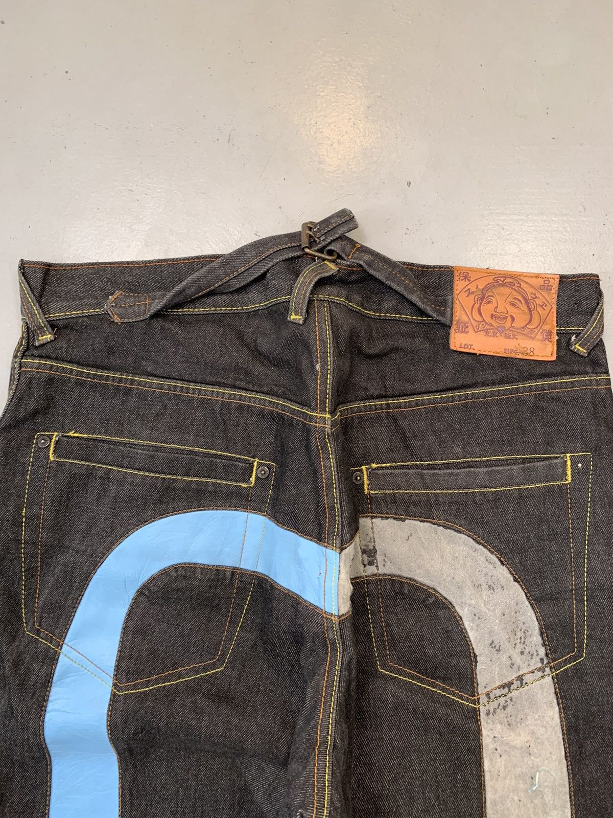Vintage Vintage Evisu inspired diecock seagull printed denim Size US 36 / EU 52 - 4 Thumbnail
