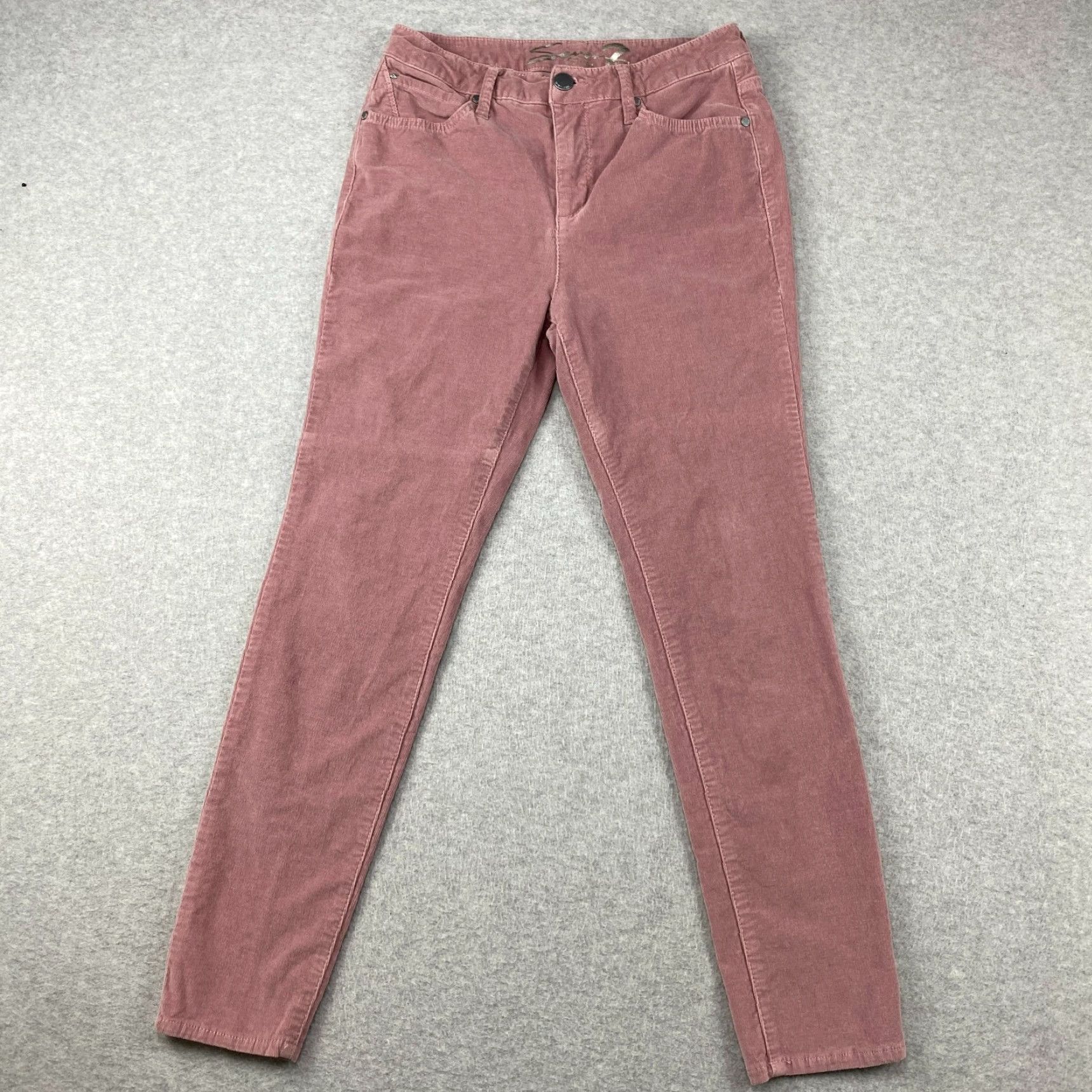 Vintage VINTAGE Seven7 Corduroy Pants Womens 8 Pink Ultra High Rise Skinny Stretch Pockets Size 30" / US 8 / IT 44 - 2 Thumbnail