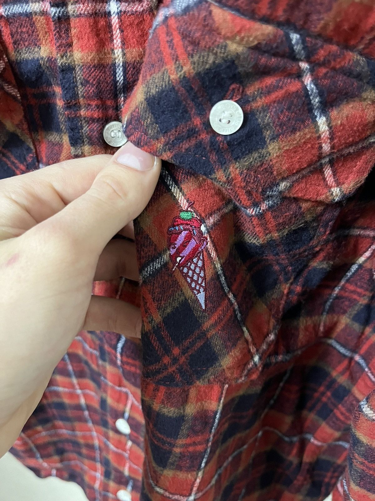 Icecream Icecream BBC Made in Japan Flannel Buttons Up Shirt Size US XL / EU 56 / 4 - 5 Thumbnail