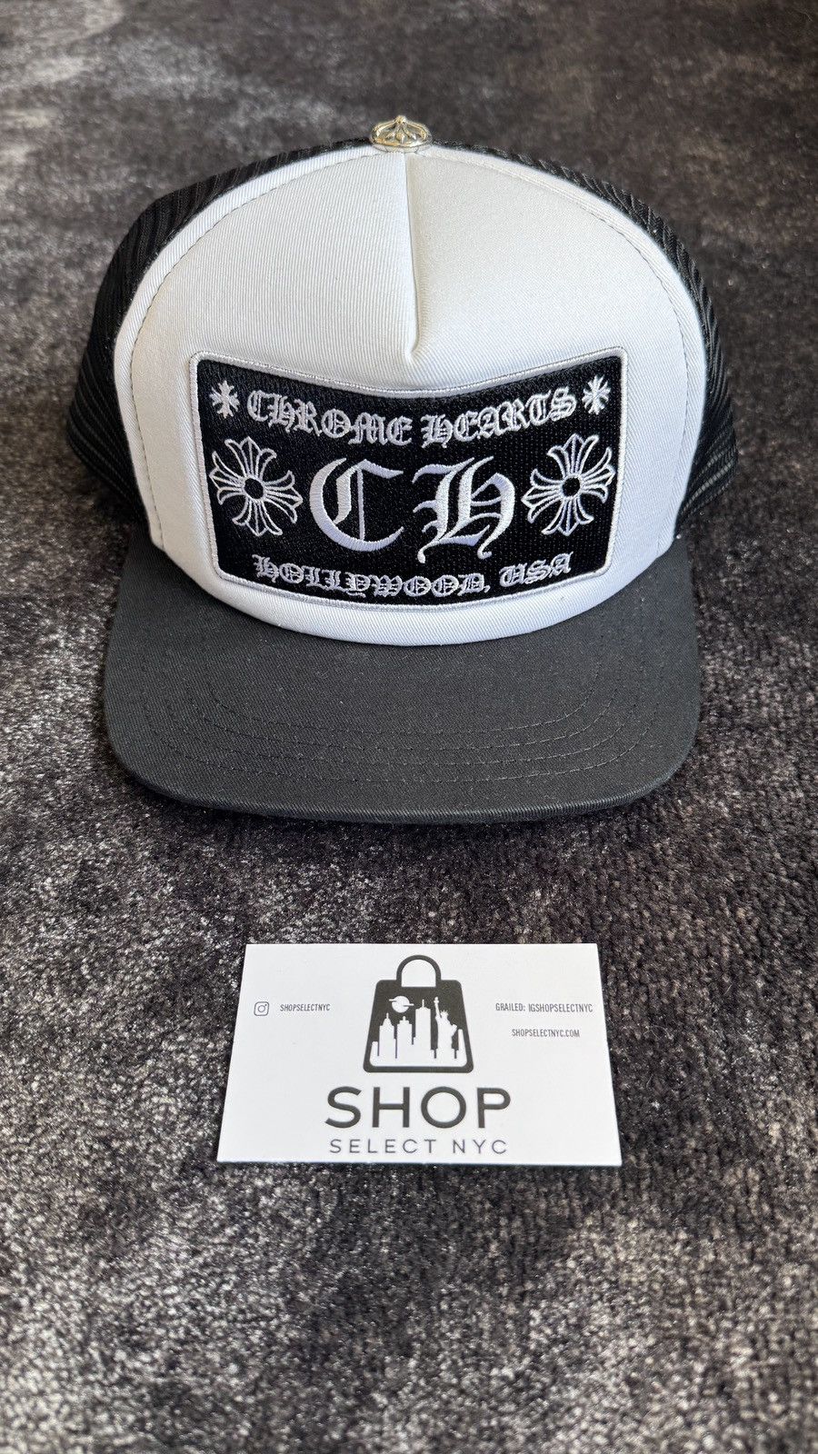 Chrome Hearts BRAND NEW CHROME HEARTS HOLLYWOOD WHITE TRUCKER HAT Size ONE SIZE - 1 Thumbnail