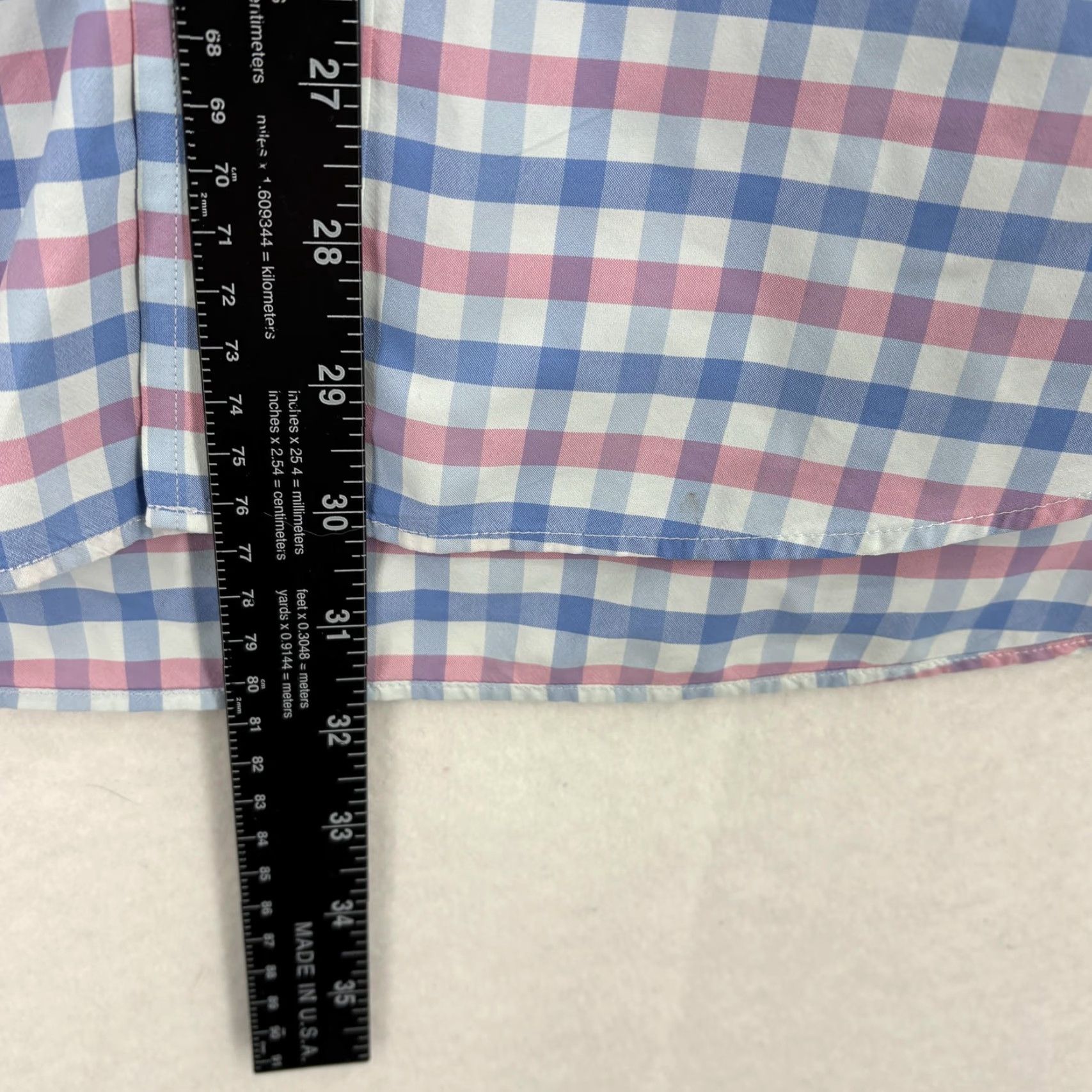 Vineyard Vines Vineyard Vines Shirt Mens Medium Blue Pink Check Performance Classic Fit Tucker Shirt Long Sleeve Button-Up Size US M / EU 48-50 / 2 - 6 Thumbnail