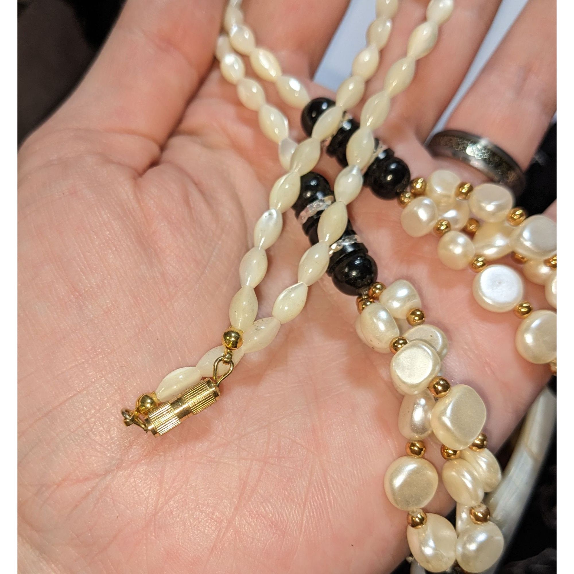 Other Vintage Mermaidcore Mother Of Pearl & Beaded Statement Neckl Size ONE SIZE - 3 Thumbnail