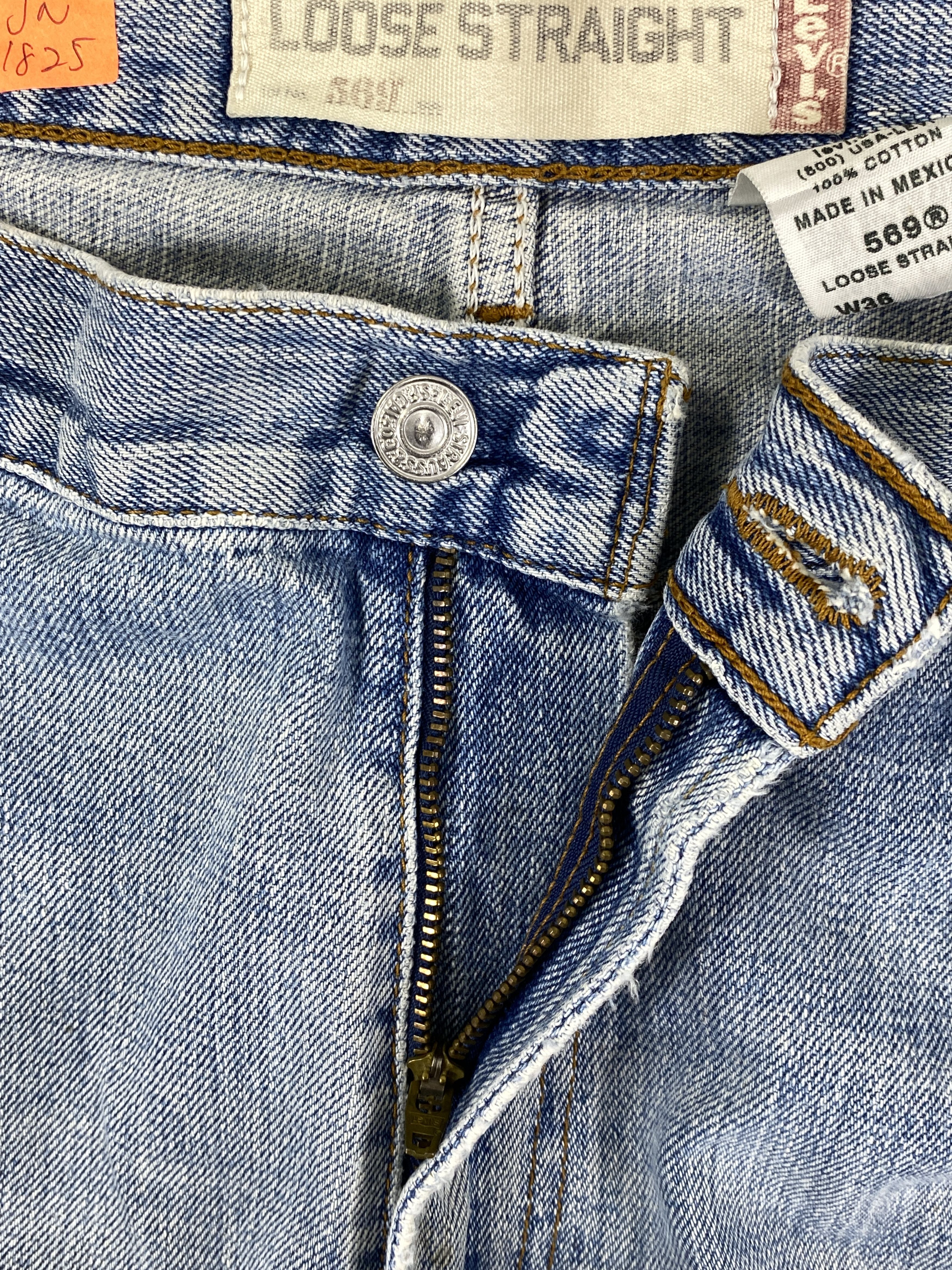 Vintage Light Blue Wash Vintage Levi's 569 38x35.5 Denim -JN1825 Size US 38 / EU 54 - 6 Thumbnail