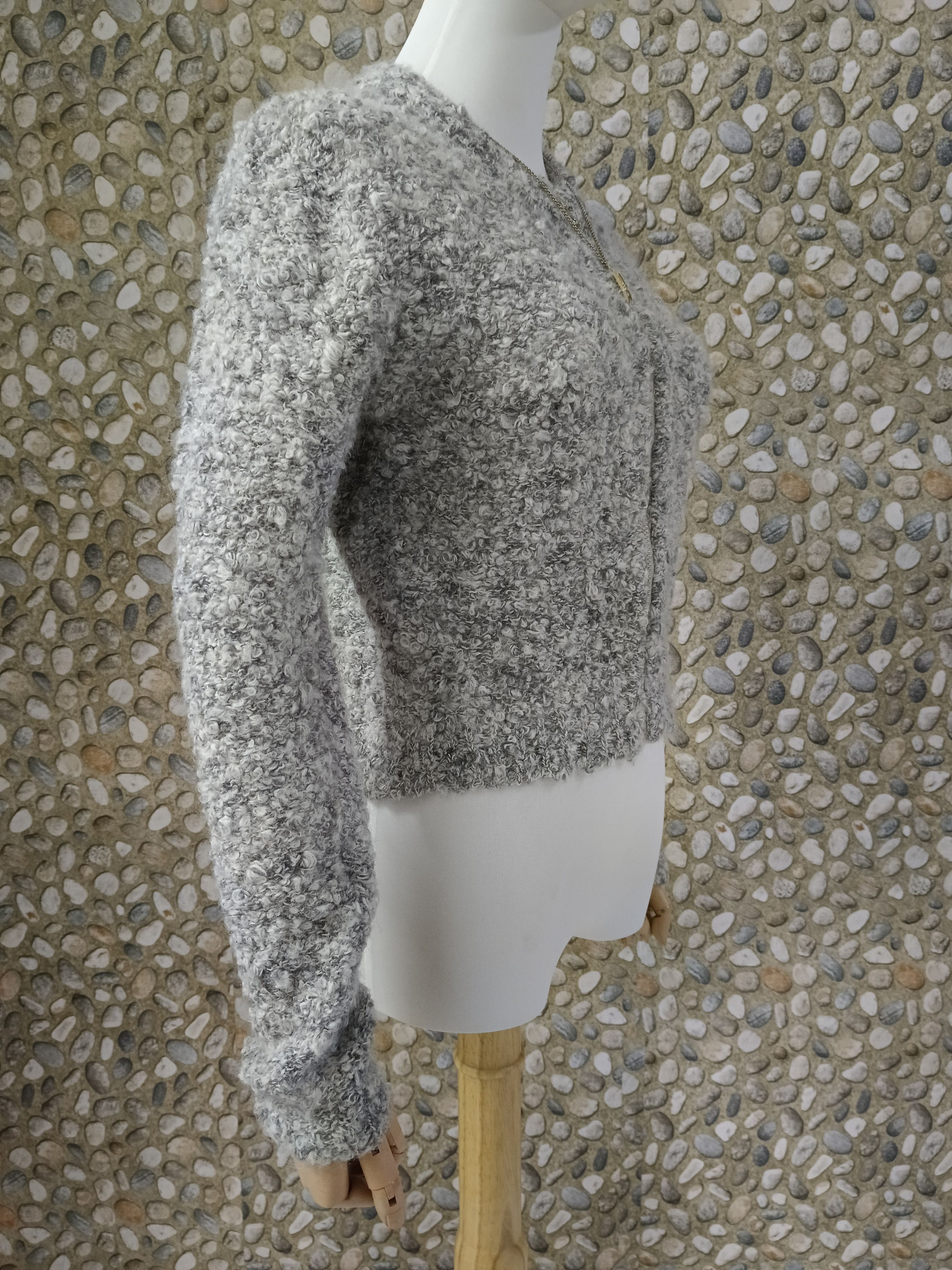 Yohji Yamamoto Yohji Yamamoto Y's Bis Cropped Knit Zipper Jacket Size S / US 4 / IT 40 - 3 Thumbnail