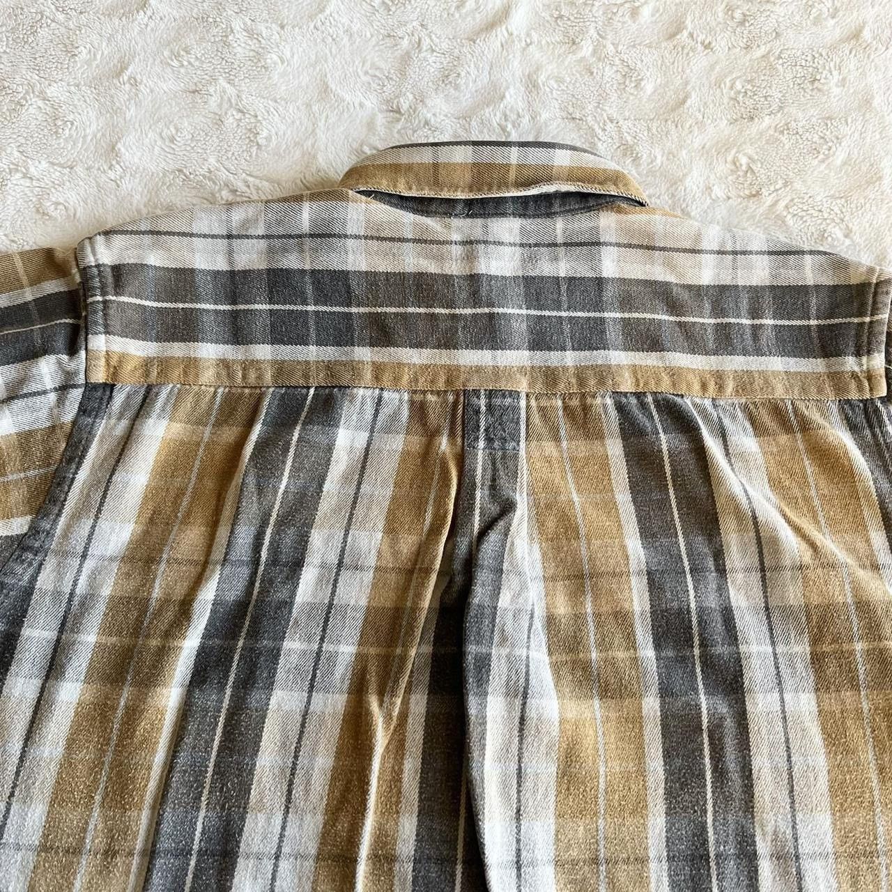 Fieldmaster Vintage Fieldmaster Flannel Shirt Mens XL Yellow Gray Madras Size US XL / EU 56 / 4 - 5 Thumbnail