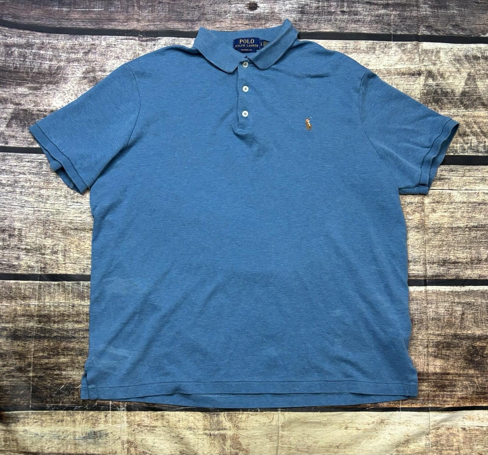 Polo Ralph Lauren Polo Ralph Lauren Shirt Mens Large Classic Fit Blue Cotton Size US L / EU 52-54 / 3 - 1 Thumbnail