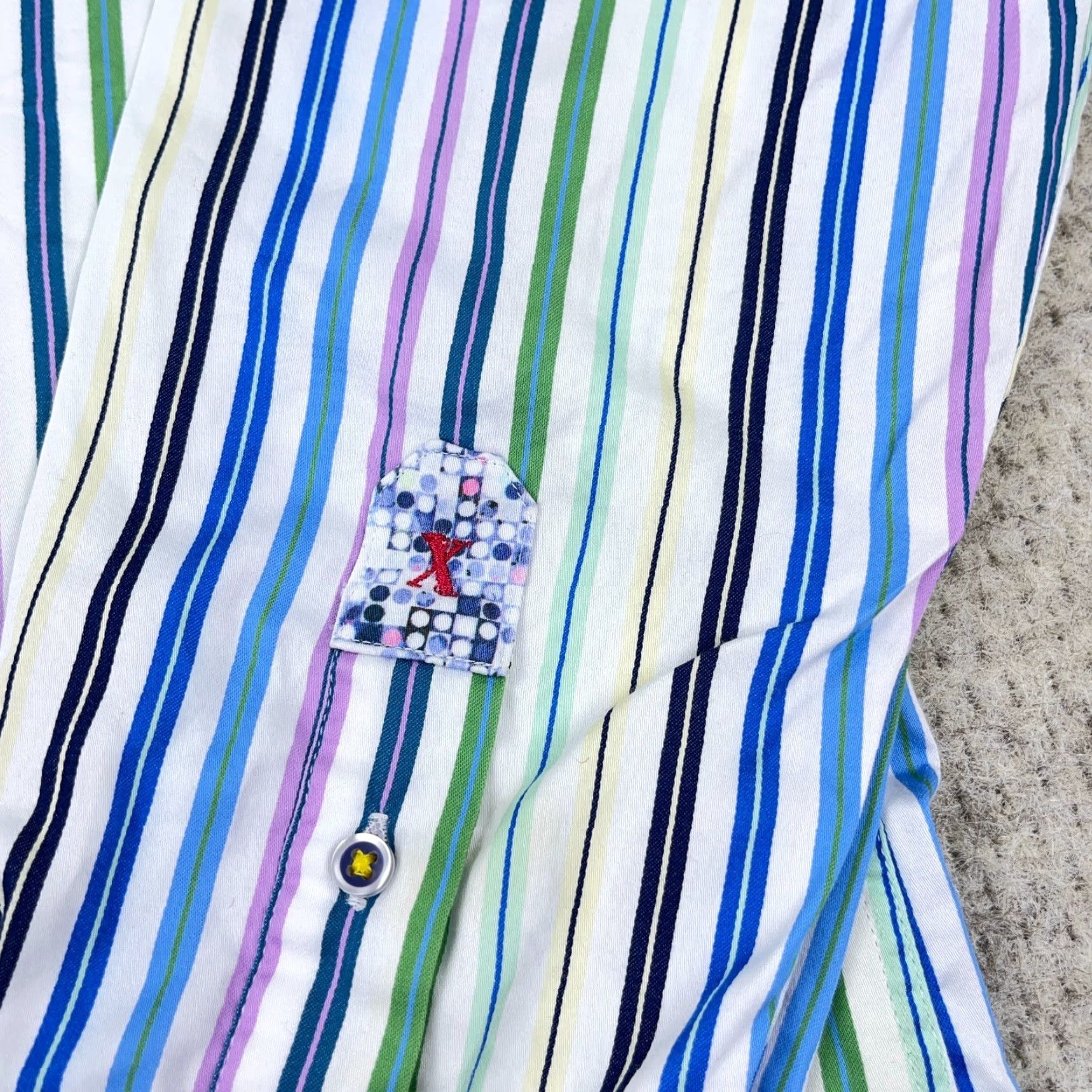 Robert Graham Robert Graham Button-Up Shirt Men Medium Multicolor Striped Casual Regular Fit Size US M / EU 48-50 / 2 - 3 Thumbnail