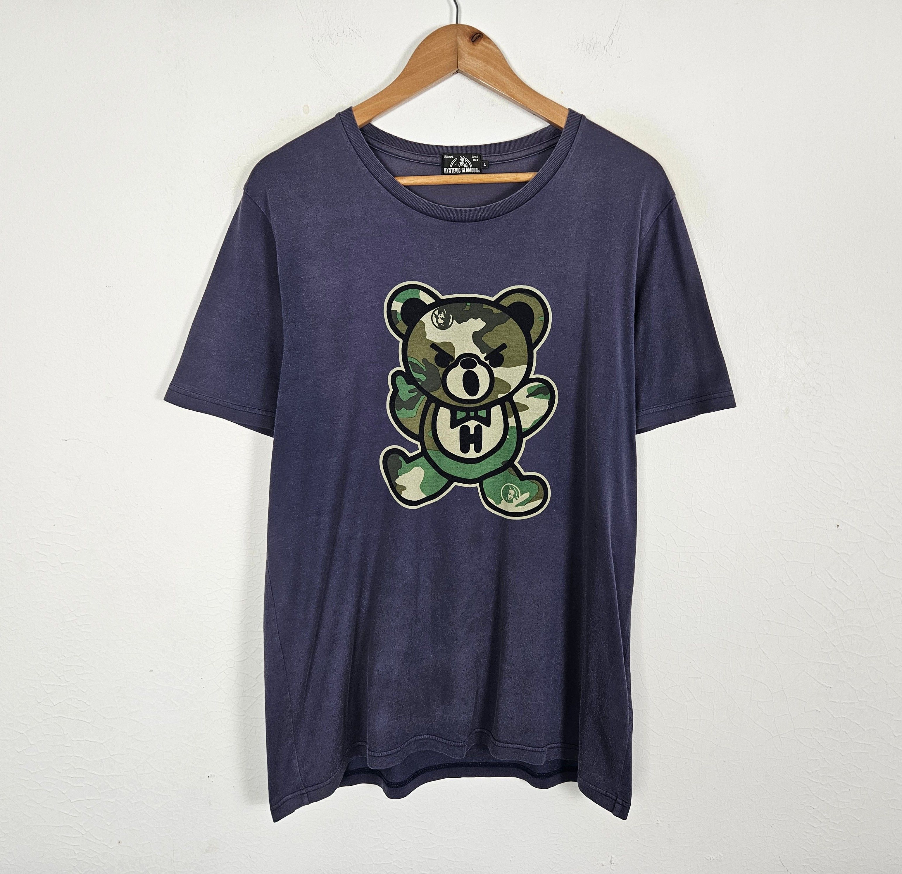 Hysteric Glamour Hysteric Glamour Bear camo tee shirt Size US L / EU 52-54 / 3 - 2 Thumbnail