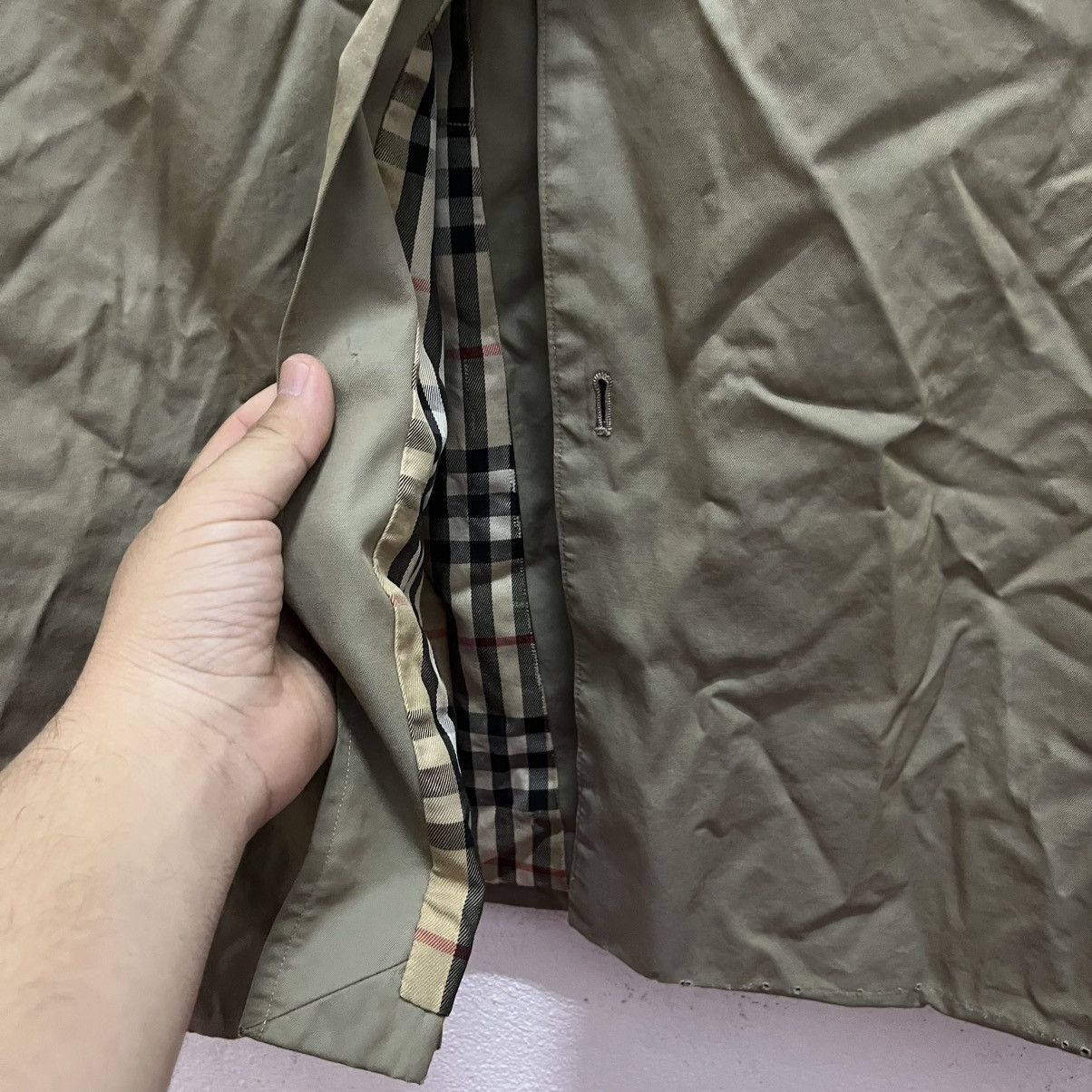 Burberry Rare Distressed Vintage Burberrys Nova Check Trench Jacket Size US L / EU 52-54 / 3 - 9 Thumbnail