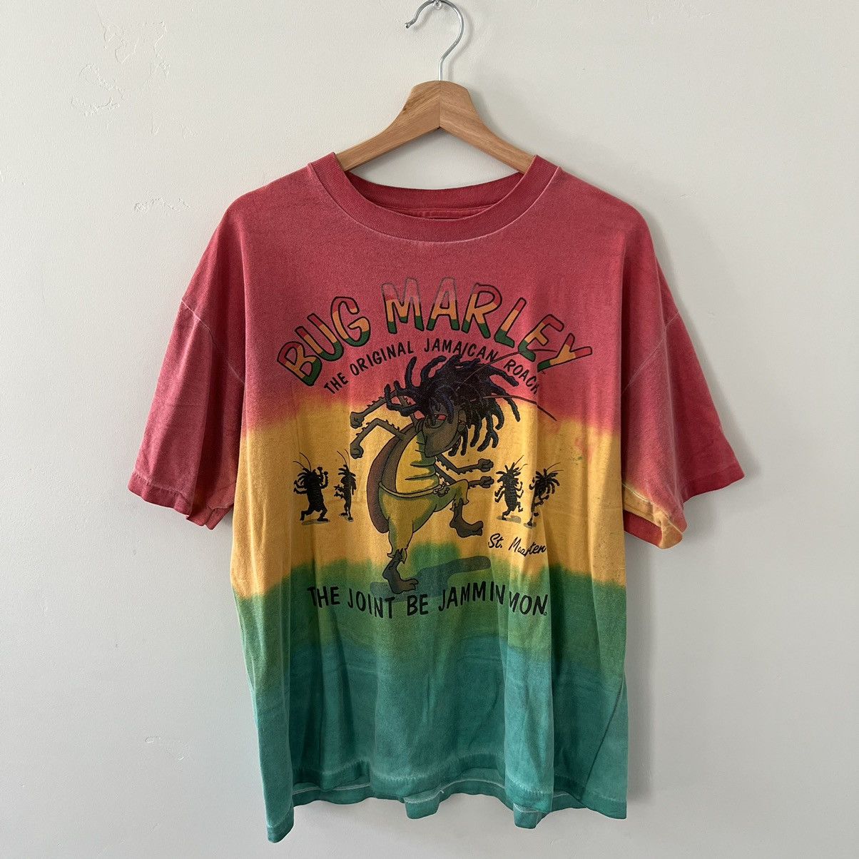 Bob Marley Vintage 90s Rasta Bug Marley T Shirt Size US L / EU 52-54 / 3 - 1 Thumbnail