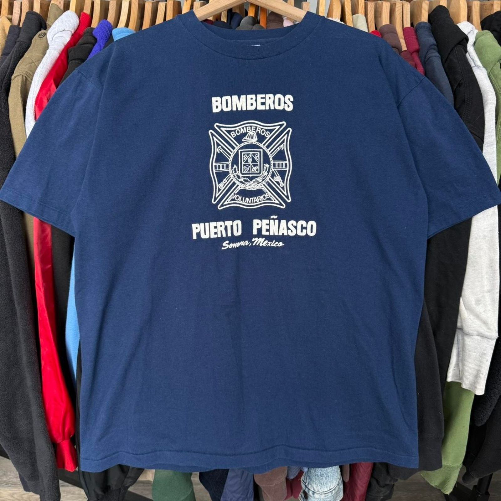 Other Vintage 90s Bomberos Firefighters Puerto Penasco T-Shirt Size US XL / EU 56 / 4 - 1 Thumbnail