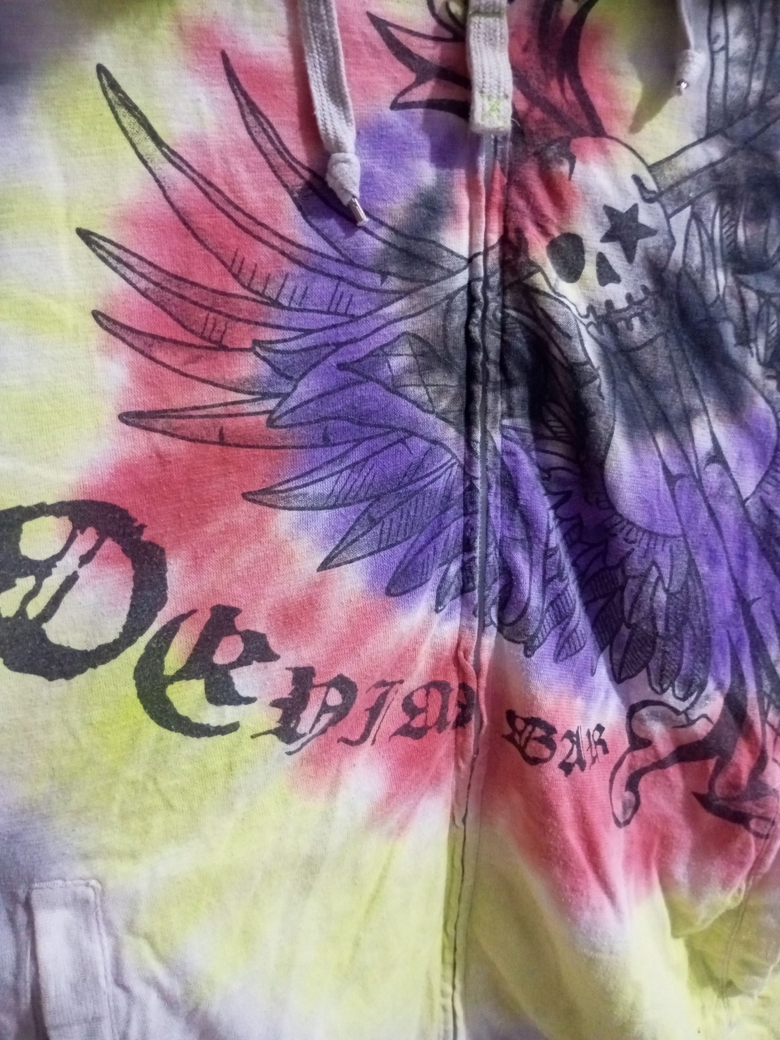 If Six Was Nine × Japanese Brand × Le Grande Bleu (L.G.B.) Vintage denim bar tie dye punk fur hoodie Size US L / EU 52-54 / 3 - 3 Thumbnail