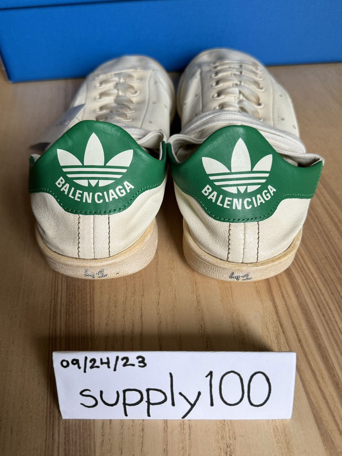 Adidas × Balenciaga “Worn-Out” Stan Smith White Green “41” | Grailed
