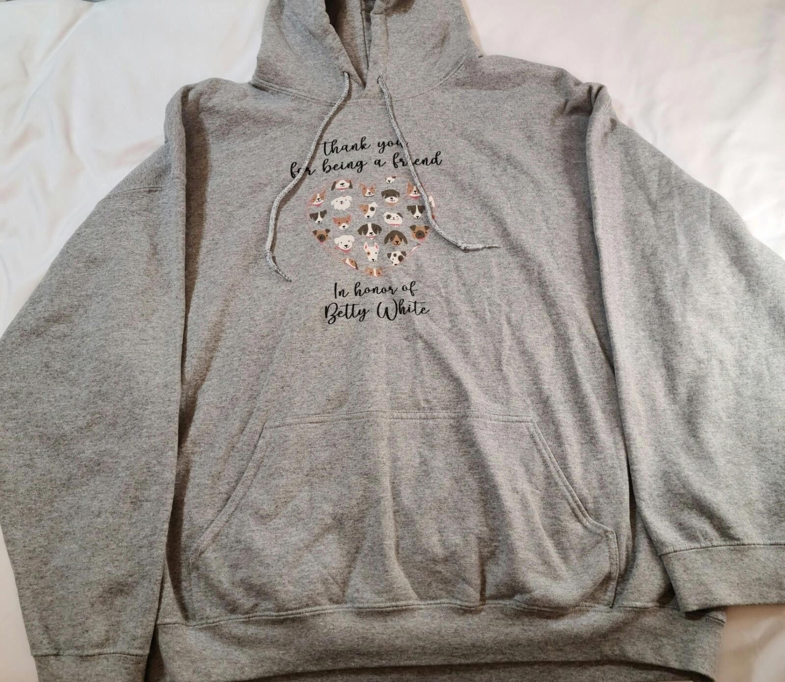 Gildan Betty White Dog Hoodie Adult Size 2X Grey Size US XXL / EU 58 / 5 - 2 Thumbnail