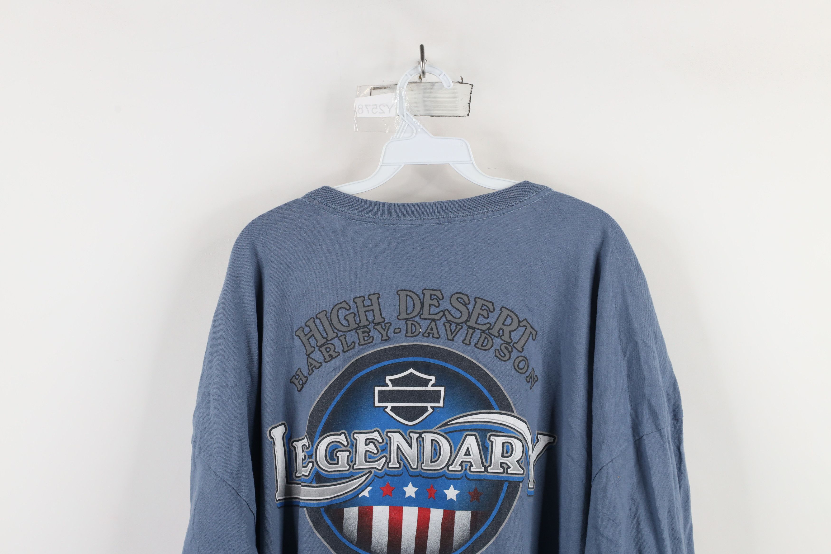 Harley Davidson × Vintage Vintage Y2K Harley Davidson Spell Big Logo T-Shirt Blue USA Size US XXL / EU 58 / 5 - 13 Thumbnail