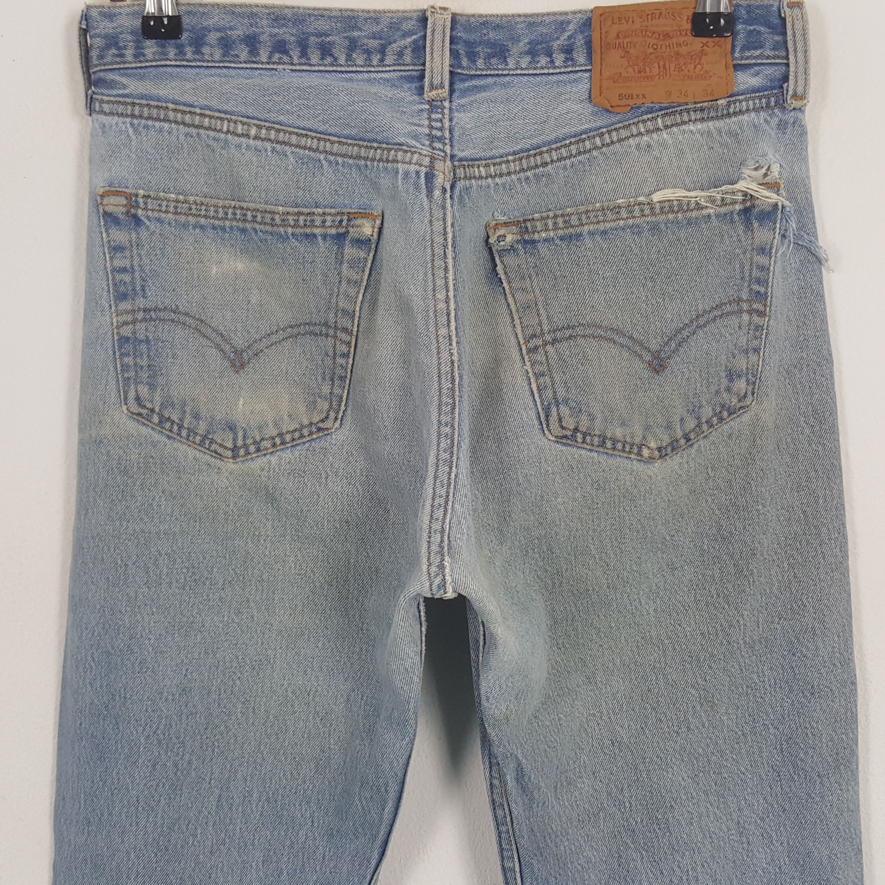 Levi's × Vintage Vintage Levi Strauss & CO Distressed Style Patchwork Jeans Size US 28 / EU 44 - 5 Thumbnail