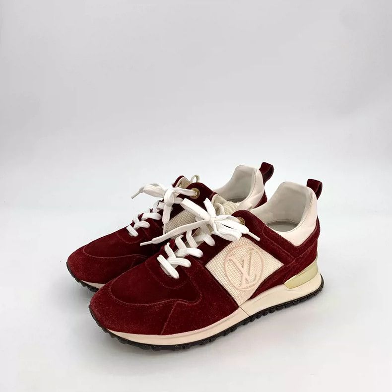 Louis Vuitton Louis Vuitton Burgundy logo lace-up casual sneakers Size US 6 / IT 36 - 1 Thumbnail