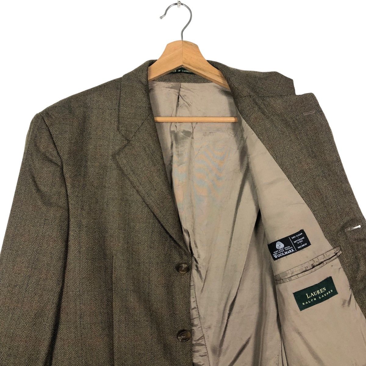 Ralph Lauren 🔥Herringbone Wool Double Breast Coats Ralph Lauren Size US M / EU 48-50 / 2 - 9 Thumbnail