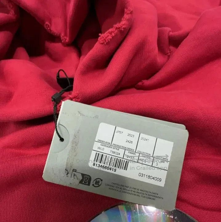 Balenciaga Balenciaga Red Hoodie with CD Print. Size US L / EU 52-54 / 3 - 6 Thumbnail