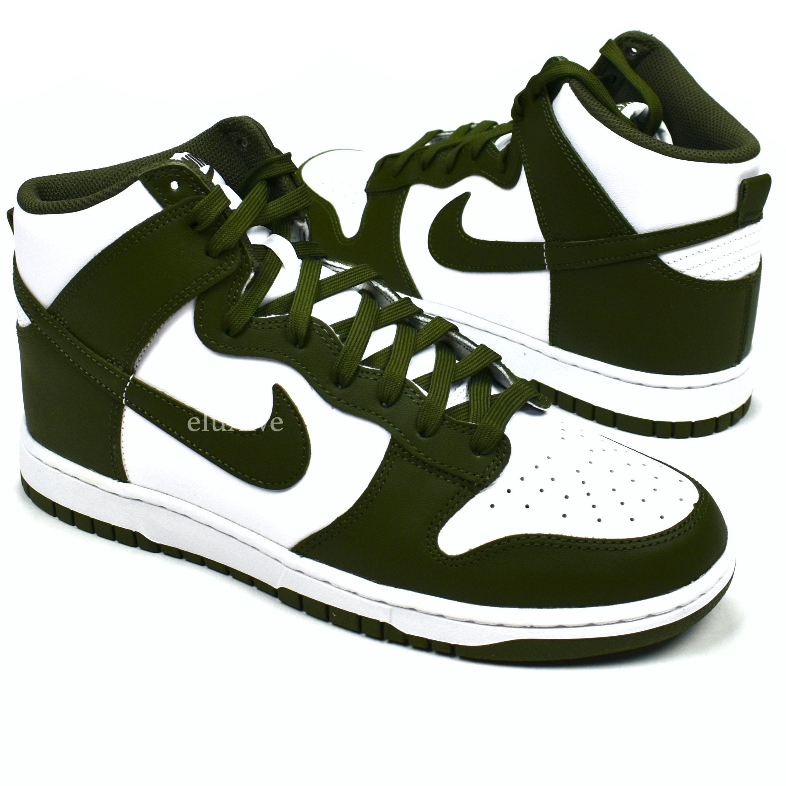 Nike Nike Dunk Hi Retro White Olive Cargo Khaki DS Size US 10 / EU 43 - 1 Preview