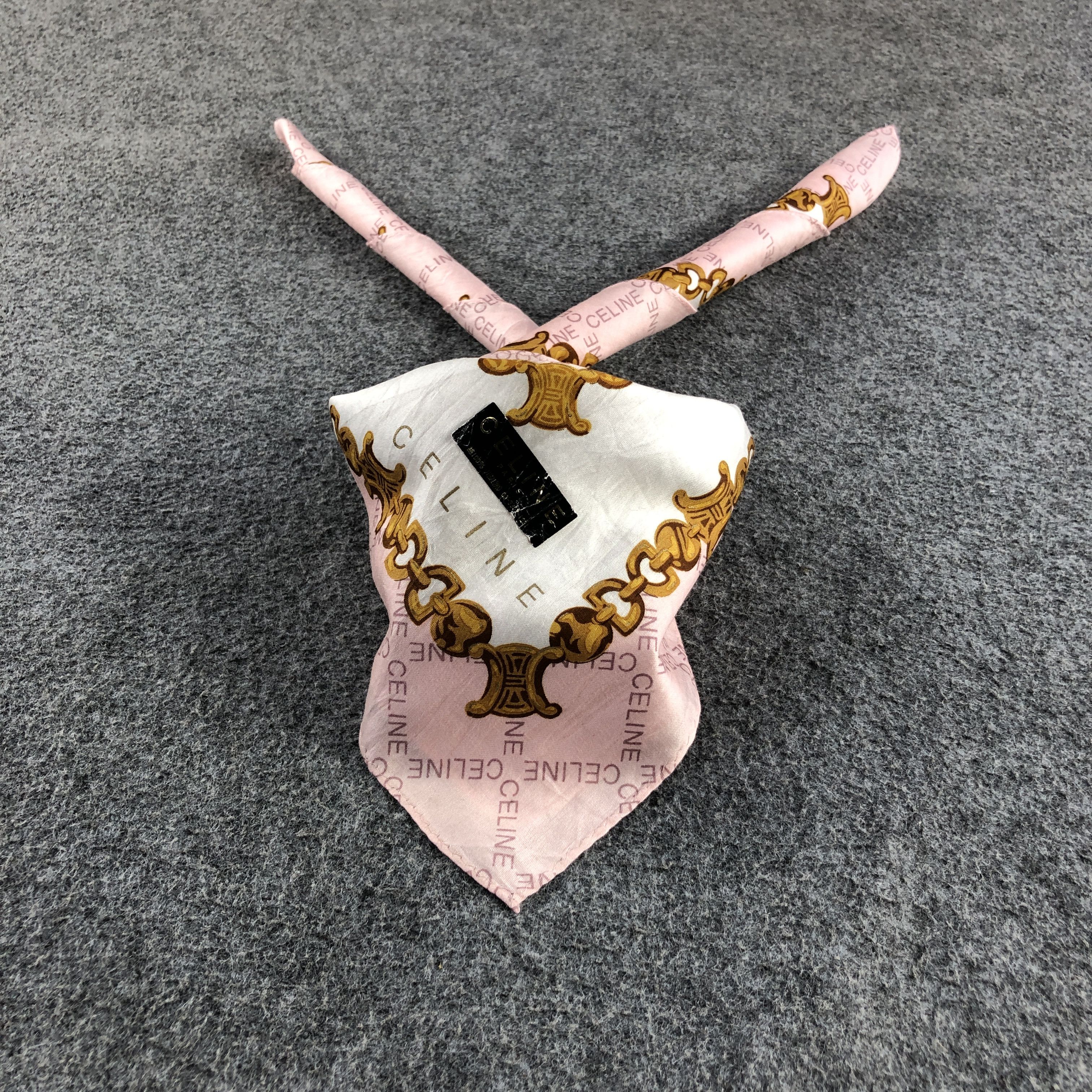 Vintage CeLIne Chains Handkerchief Neckerchief Bandana H2696 Size ONE SIZE - 1 Thumbnail
