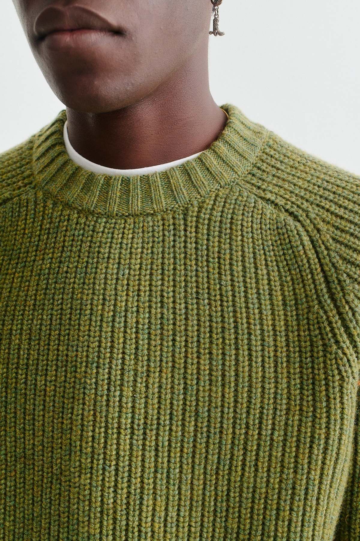 A Kind Of Guise 💚 AW22 A Kind Of Guise Badger Knit Sweater Thyme Melange Size US M / EU 48-50 / 2 - 6 Thumbnail
