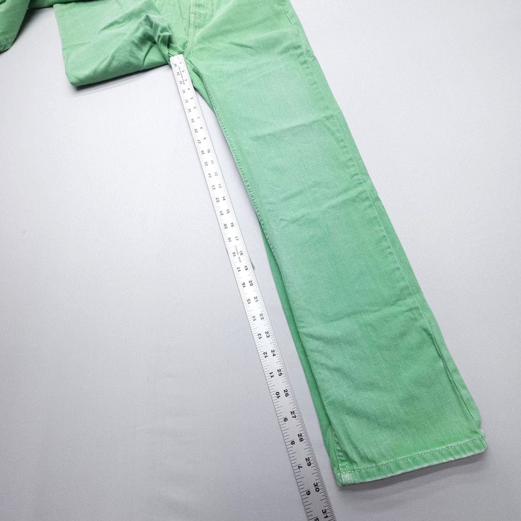 Vintage We the Free Pacifica High Rise Slim Straight Jeans size 26x30 Green Boho Coastal Mens Womens Girls Boys Size 26" / US 2 / IT 38 - 6 Thumbnail