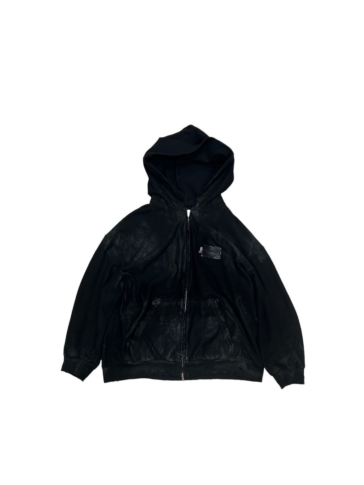 image of Balenciaga Gaffer Campaign Mud Zip-Up in Black, Men's (Size 2XL)