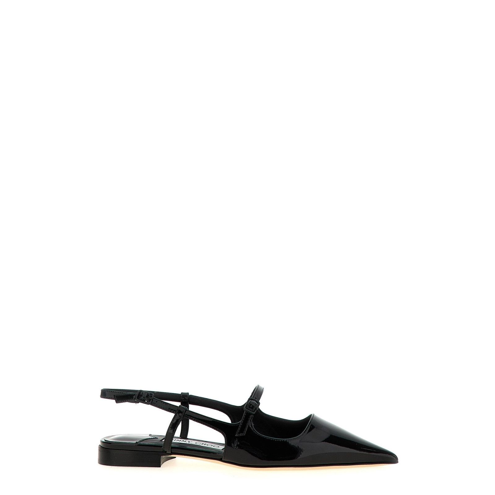 JIMMY CHOO Didi Black Leather Slingback Pumps New And Authen