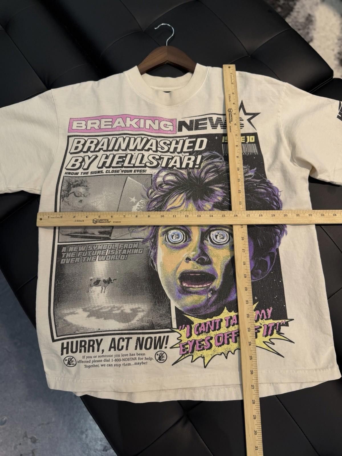 HELLSTAR Hellstar Men's White Brain Wash T-Shirt Size (M) Authentic Size US M / EU 48-50 / 2 - 6 Thumbnail