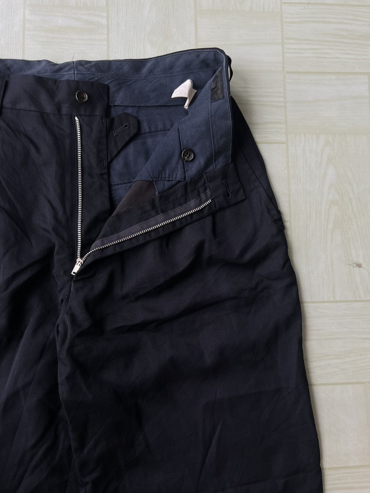 Comme des Garcons Homme Vintage AW88 Comme des Garcons Homme Gabardine Trouser Pants Size US 29 - 4 Thumbnail