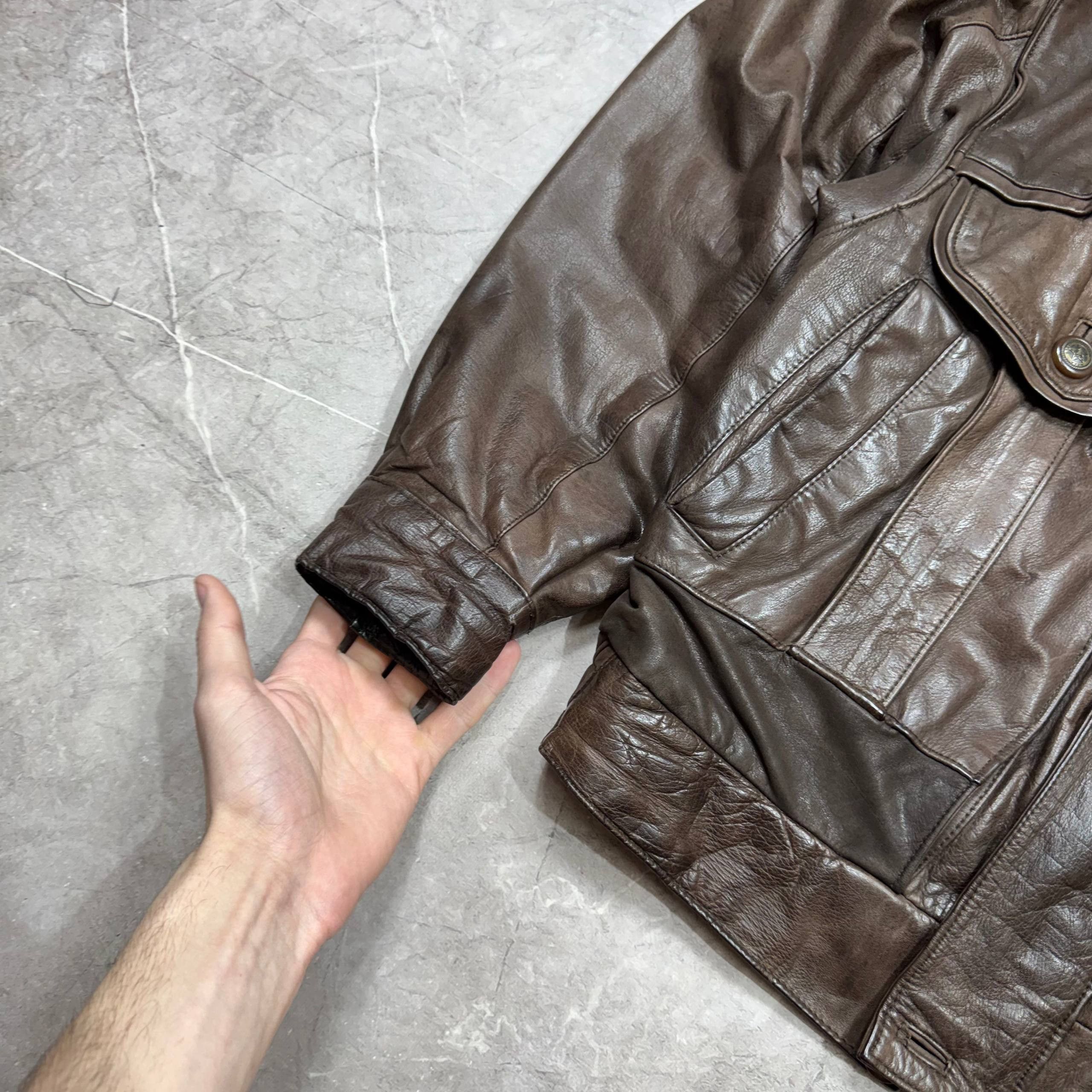 Japanese Brand Vintage 80s Brown Leather Casual Jacket Mens Size 48 Size US M / EU 48-50 / 2 - 6 Thumbnail