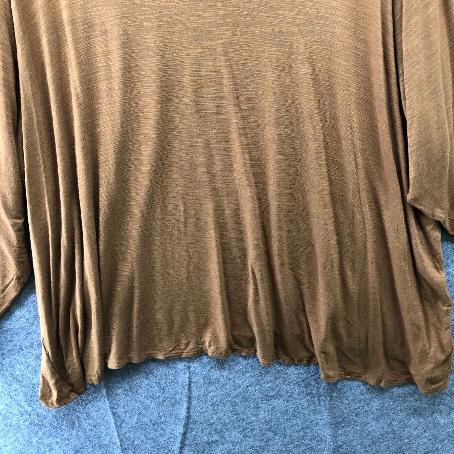 Old Navy VINTAGE Old Navy Luxe Long Sleeve T-Shirt Womens Plus 4X Brown V-Neck Jersey Knit Stretch Size XXL / US 16-18 / IT 52-54 - 4 Thumbnail