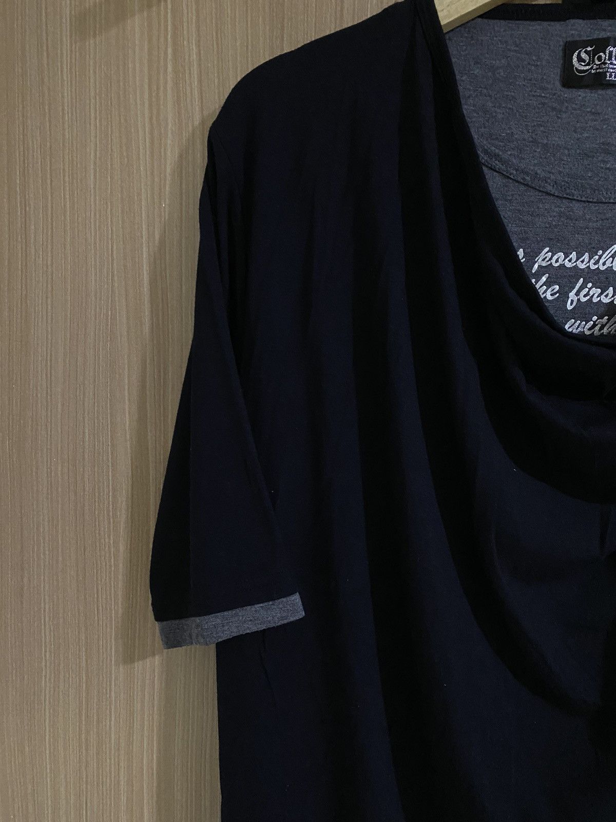 If Six Was Nine × Japanese Brand × Le Grande Bleu (L.G.B.) 2000s Collins hidden poem double layers lgb ifsixwasnine Size US L / EU 52-54 / 3 - 5 Thumbnail